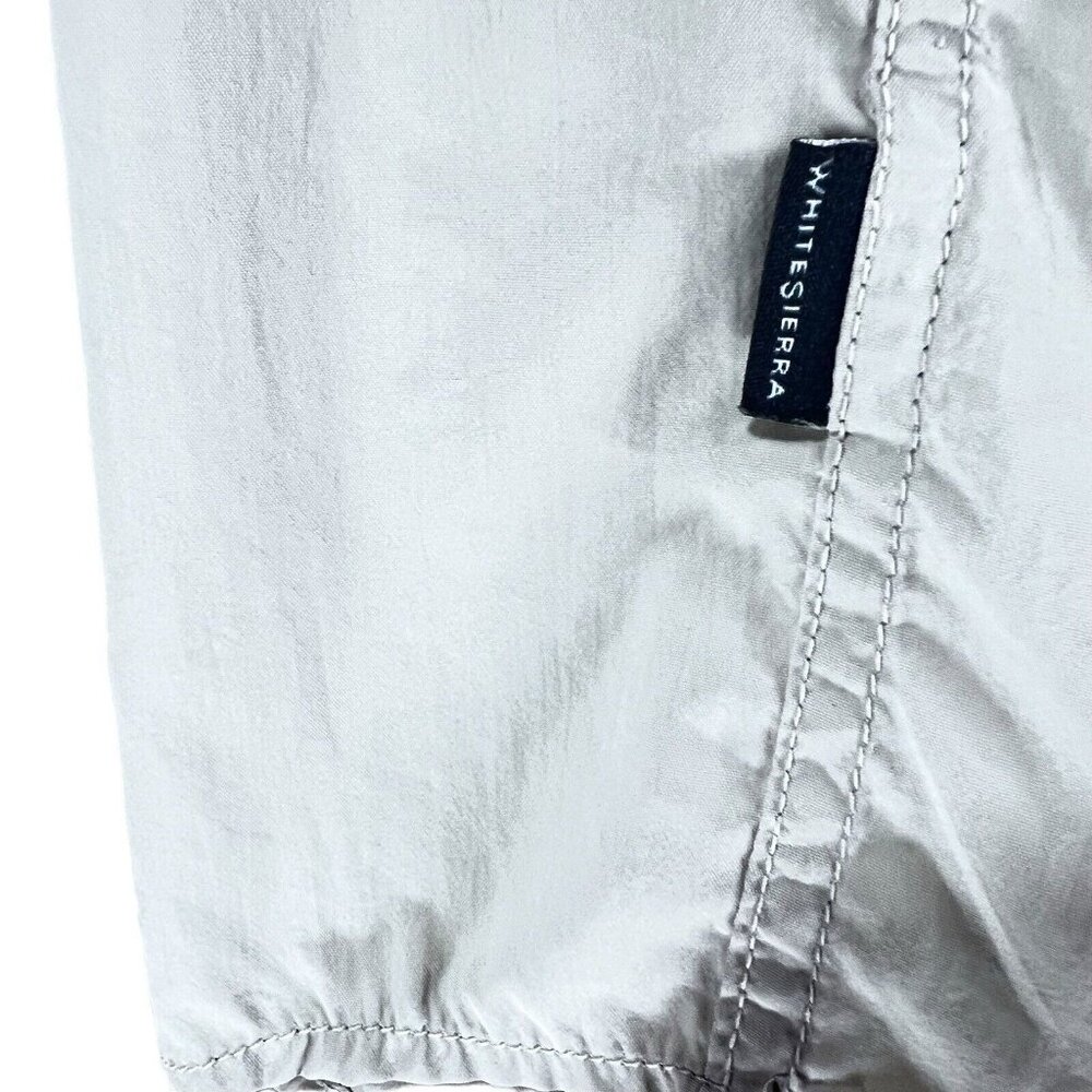 White Sierra Outdoor Shirt Beige Medium Fishing Hiking Vented Rolled Sleeves - Picture 5 of 16